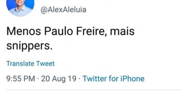 Artigo: “Menos Paulo Freire, mais snippers”