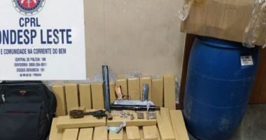 Artigo: PM prende dois homens com 50 kg de drogas e submetralhadora
