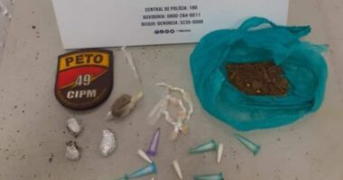 Artigo: Suspeito é preso em flagrante com posse de drogas