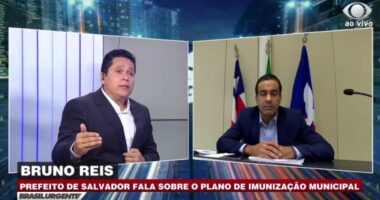 Artigo: Ao vivo, Uziel Bueno pergunta a Bruno Reis motivo de presos terem prioridade em vacinação