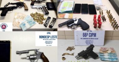 Artigo: Feira de Santana: 10 armas, munições e drogas retiradas de circulação em 72 horas