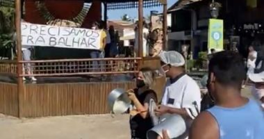 Artigo: Comerciantes protestam contra extensão de fechamento do comércio em Praia do Forte