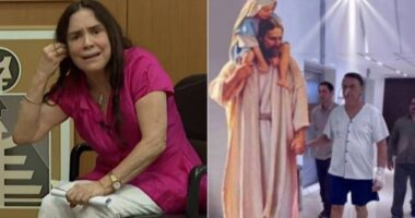 Artigo: Regina Duarte publica foto com Jesus segurando mão de Bolsonaro: “Não é fake”