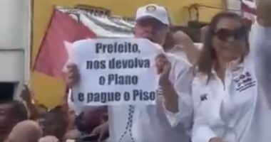 Artigo: Lula levanta placa no Dois de Julho contra Bruno Reis: “Prefeito, pague o piso”